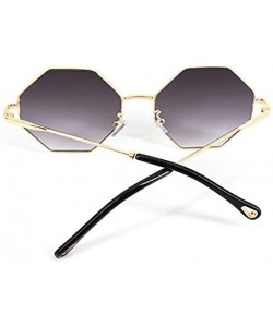 Square Color Lens Sunglasses Stylish Sunnies Eyewear Metal Sunglasses - C - Grey - CN18OTOEM8L $11.47