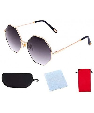 Square Color Lens Sunglasses Stylish Sunnies Eyewear Metal Sunglasses - C - Grey - CN18OTOEM8L $11.47