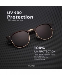 Rimless Polarized Sunglasses for Men and Women Semi-Rimless Frame Driving Sun glasses 100% UV Blocking - C418NX8YYOL $19.82