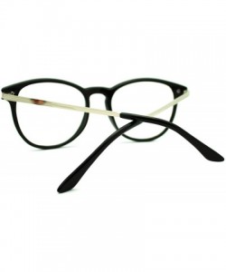 Round Round Clear Lens Glasses Womens Chic Keyhole Frame Eyeglasses - Black - CK11FPAVNOX $12.72