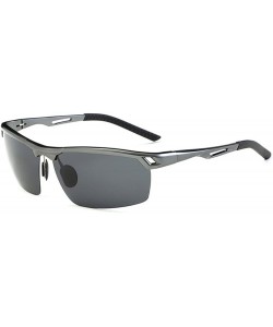 Rimless Polarized Men And Women Fishing Sunglasses Al - Mg alloy Frame Eyewear - yhl - Al Mg Gun-black - CC182MHNILT $10.09