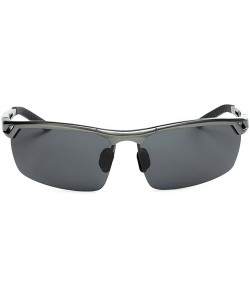 Rimless Polarized Men And Women Fishing Sunglasses Al - Mg alloy Frame Eyewear - yhl - Al Mg Gun-black - CC182MHNILT $10.09