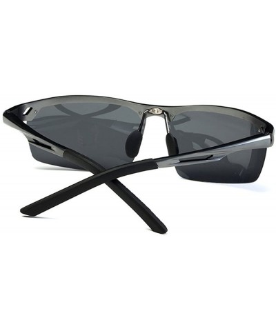 Rimless Polarized Men And Women Fishing Sunglasses Al - Mg alloy Frame Eyewear - yhl - Al Mg Gun-black - CC182MHNILT $10.09