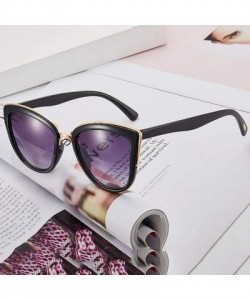 Oval Women's Fashion Sunglasses Trend Elegant Leopard Sunglasses - Black - C71957G3D8N $10.26