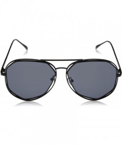 Aviator Diamond Bar Aviator Sunglasses - Black - CJ185IS02HR $13.91