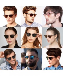 Semi-rimless Polarized Sunglasses Classic Semi-Rimless Frame Retro Brand Sunglasses for Men and Women UV 400 Protection - C31...