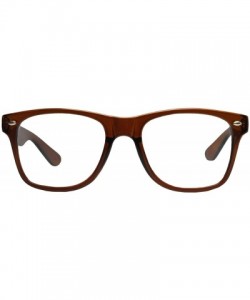 Wayfarer OWL - Non Prescription Glasses for Women and Men - Clear Lens - UV Protection - Brown_clear - CS189LK9DEA $7.84