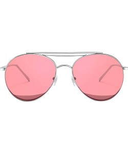 Aviator Round Fashion Sunglasses for Women Men Aviator Metal Mirror Sunglasses - C3 - CT18OL0YHDE $10.83