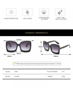 Oversized Fashion Oversized Women Sunglasses Brand Designer Plastic Female Big Frame Gradient Sun Glasses UV400 - C4198ZWLTM0...