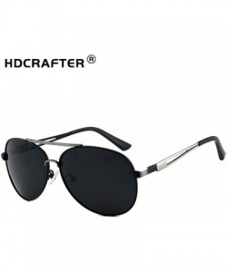 Oversized Fashion Retro Biker Fishing Oversized Polarized Sunglasses for Men 612 - Black - CO18ZUOOUSD $16.65