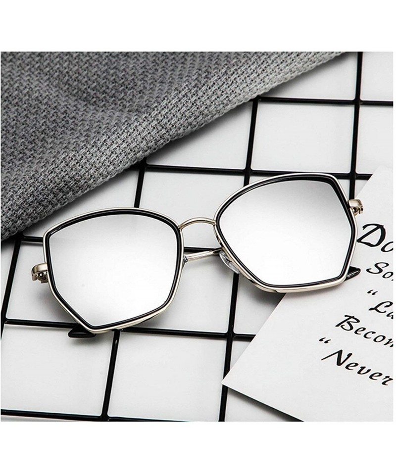 Sport Vintage Irregular Sunglasses for Men or Women metal PC UV 400 Protection Sunglasses - White - CC18SZUG3U0 $16.53