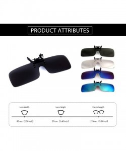 Square Clip-on Flip Up Polarized Rimless One Piece Sunglasses Over Prescription Glasses for Men Women - CW18N6MKXOT $12.21