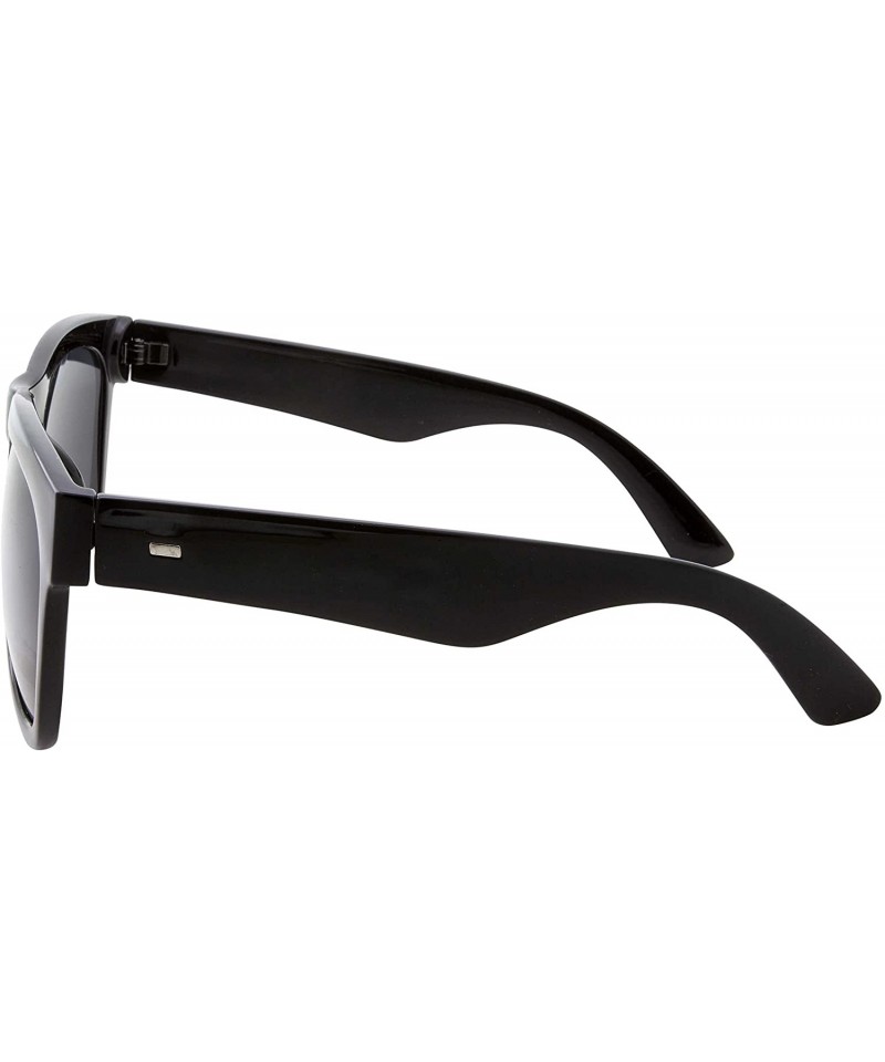 XL Men's Big Wide Frame Black Sunglasses - Oversized Thick Extra