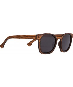 Aviator Full Wood Sunglasses Zebra Wood Three Dot Style - CZ194866GEA $38.06