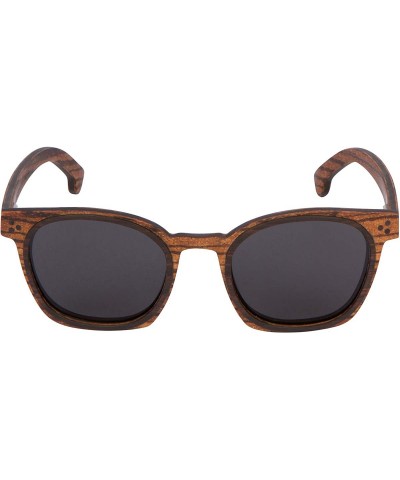 Aviator Full Wood Sunglasses Zebra Wood Three Dot Style - CZ194866GEA $38.06