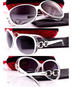 Oversized Classic Women's Shades Oversized Glasses Polarized Sunglasses UV400 - White Frame / Gradient Purple - CS12OB8X4TG $...