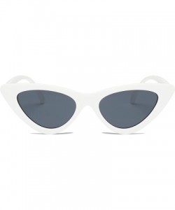 Goggle Cat Eye Sunglasses Women Vintage Retro Clout Goggles Cateye Sun Glasses - White - CP18CUX7MQD $14.04