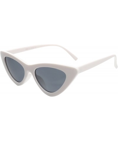 Goggle Cat Eye Sunglasses Women Vintage Retro Clout Goggles Cateye Sun Glasses - White - CP18CUX7MQD $14.04