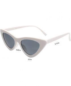 Goggle Cat Eye Sunglasses Women Vintage Retro Clout Goggles Cateye Sun Glasses - White - CP18CUX7MQD $14.04