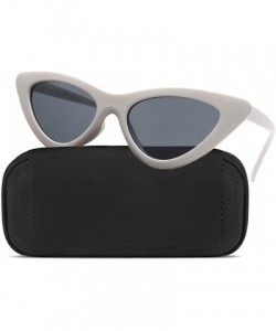 Goggle Cat Eye Sunglasses Women Vintage Retro Clout Goggles Cateye Sun Glasses - White - CP18CUX7MQD $14.04