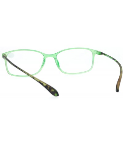 Rectangular Womens +1.0 Modern Rectangular Plastic Reading Glasses - Green - CF12O1ZBXPE $9.71