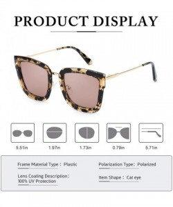 Oval Fashion Cat Eye Mirror Sunglasses Women Polarized UV Protection Stylish Design - CD18QMWQ7QR $20.73