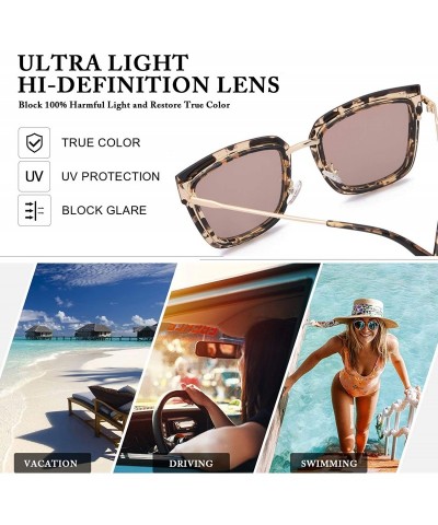 Oval Fashion Cat Eye Mirror Sunglasses Women Polarized UV Protection Stylish Design - CD18QMWQ7QR $20.73