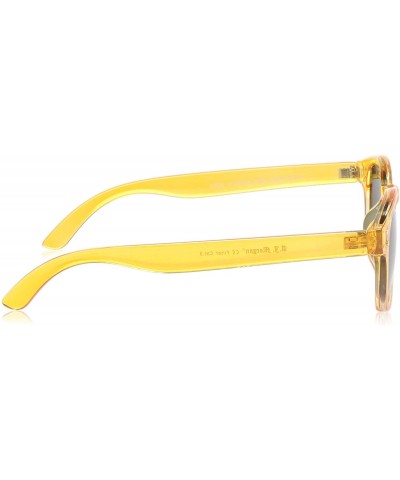 Round Moe Round Sunglasses - Yellow - CW18NCK7UUE $16.47