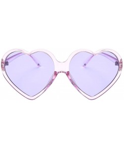 Sport Women Fashion Unisex Heart-shaped Shades Sunglasses Integrated UV - 1426pp - C818RS49UOL $10.38