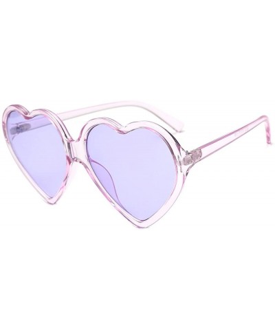 Sport Women Fashion Unisex Heart-shaped Shades Sunglasses Integrated UV - 1426pp - C818RS49UOL $10.38