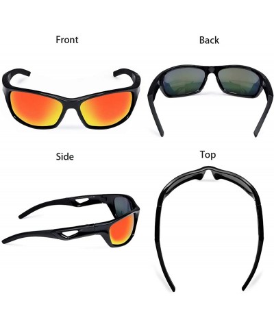 Rimless Polarized Sports Sunglasses Baseball Glasses Shades for Men TR90 durable Frame for Driving Running Fishing 82021 - CK...