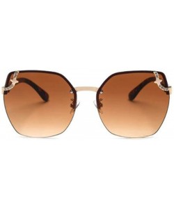 Aviator 2019 new frameless sunglasses- ladies models with diamond sunglasses fashion big box sunglasses - H - C318SGIMHMY $34.07