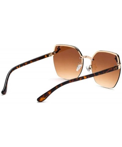 Aviator 2019 new frameless sunglasses- ladies models with diamond sunglasses fashion big box sunglasses - H - C318SGIMHMY $34.07