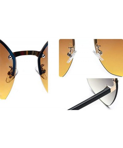 Aviator 2019 new frameless sunglasses- ladies models with diamond sunglasses fashion big box sunglasses - H - C318SGIMHMY $34.07