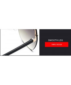 Aviator 2019 new frameless sunglasses- ladies models with diamond sunglasses fashion big box sunglasses - H - C318SGIMHMY $34.07