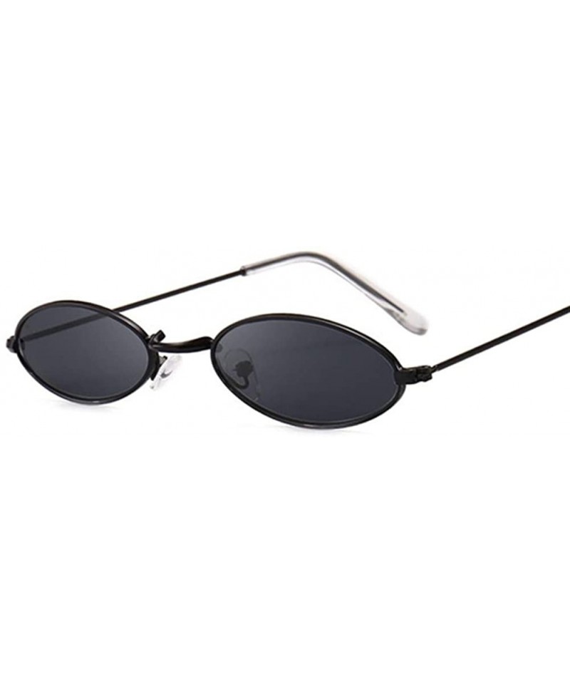 Retro Small Oval Sunglasses Women Female Vintage Hip Hop Balck Glasses Retro Sunglass Lady