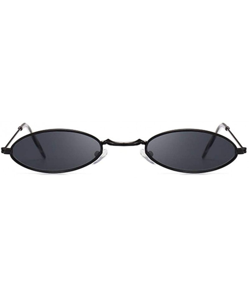 Retro Small Oval Sunglasses Women Female Vintage Hip Hop Balck Glasses Retro Sunglass Lady