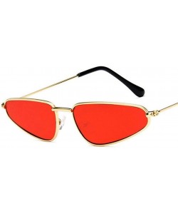 Cat Eye Small Ctue Retro Cat Eye Sunglasses Women Vintage Metal Sun Glasses Shaped Ocean Sunglass UV400 - C4 - CG198RWZAOH $8.88