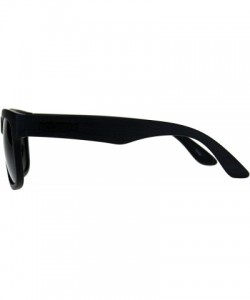 Rectangular KUSH Dark Black Lens Sunglasses Wood Textured Square Rectangular Frame - Black - CN18CKOX7NS $10.37