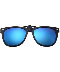 Aviator Polarized Clip-on Sunglasses Anti-Glare Driving Glasses for Prescription Glasses - Blue - CN1947UXM0K $8.98