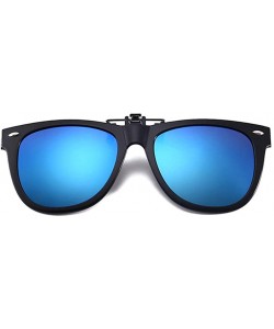 Aviator Polarized Clip-on Sunglasses Anti-Glare Driving Glasses for Prescription Glasses - Blue - CN1947UXM0K $8.98