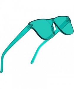 Rectangular Women Rimless Square Sunglasses Men Eyewear Color Mirror - C9 - CZ194OKX2IR $27.70