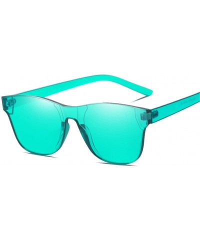 Rectangular Women Rimless Square Sunglasses Men Eyewear Color Mirror - C9 - CZ194OKX2IR $27.70