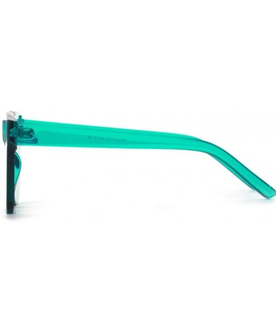 Rectangular Women Rimless Square Sunglasses Men Eyewear Color Mirror - C9 - CZ194OKX2IR $27.70