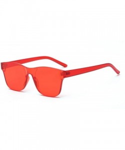 Rectangular Women Rimless Square Sunglasses Men Eyewear Color Mirror - C9 - CZ194OKX2IR $27.70