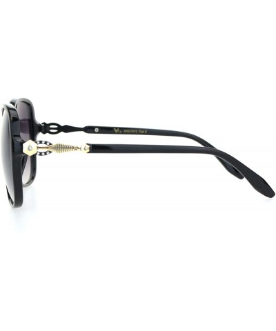 Butterfly Womens Rhinestone Jewelry Hinge Plastic Butterfly Sunglasses - Black Smoke - CH18OQX624U $11.92