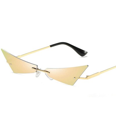 Rimless Sunglasses Rimless Glasses Designer Streetwear - Pink - C518TRK2YL8 $14.27