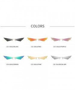 Rimless Sunglasses Rimless Glasses Designer Streetwear - Pink - C518TRK2YL8 $14.27