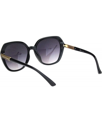 Butterfly Womens Rhinestone Jewel Diva Butterfly Designer Sunglasses - Black Gradient Black - CN18O0YA96L $10.38