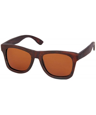 Goggle Bamboo wood sunglasses custom wholesale dumu black brown frame polarizing coating - Green - C418XO57UON $32.00